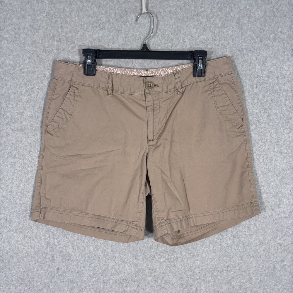 Vintage Y2K Eddie Bauer Low Rise Utility Shorts 10‎ Khaki Cotton GORP Hiking 7"